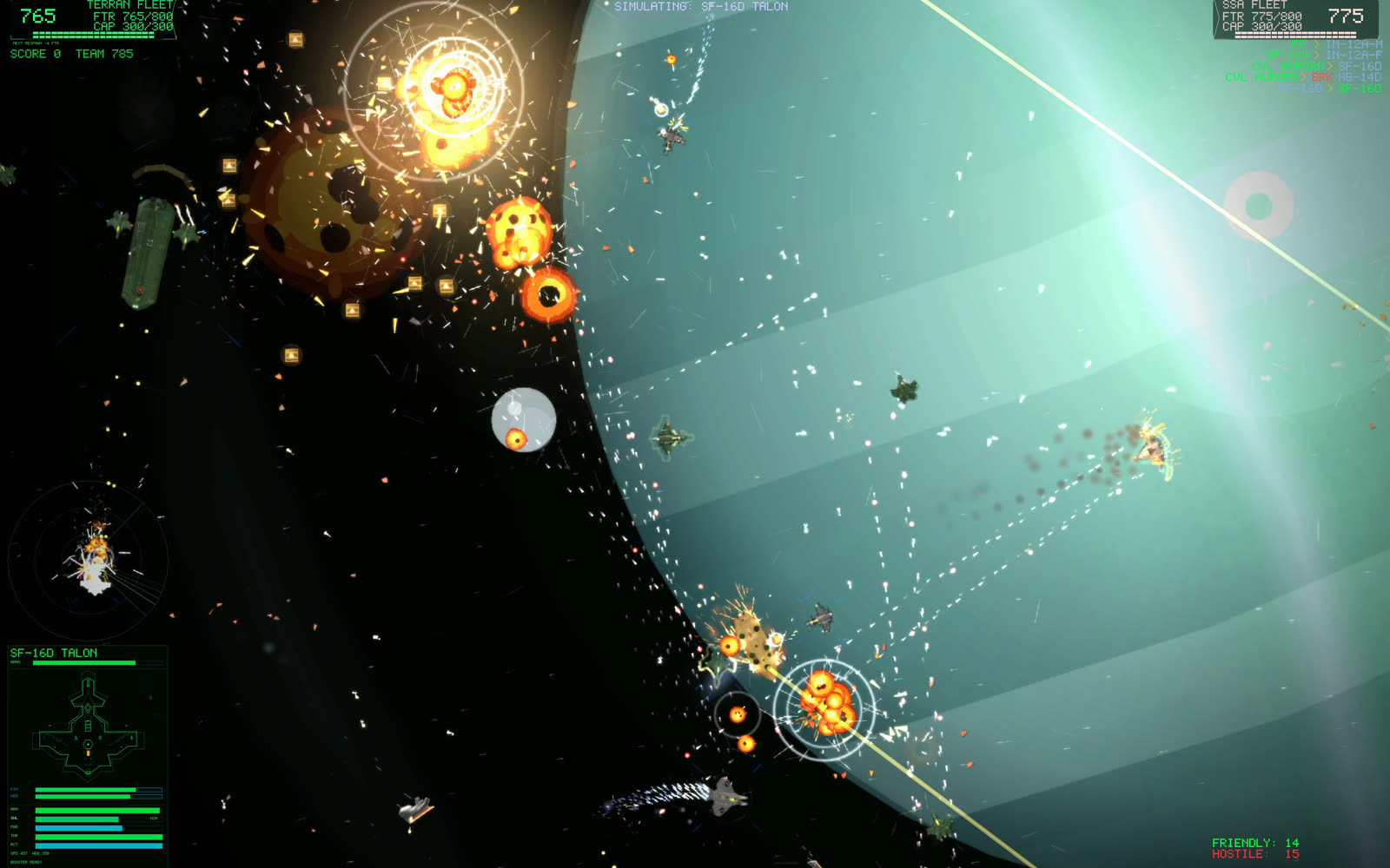 In-game screenshot: Aurora Dance, frame two