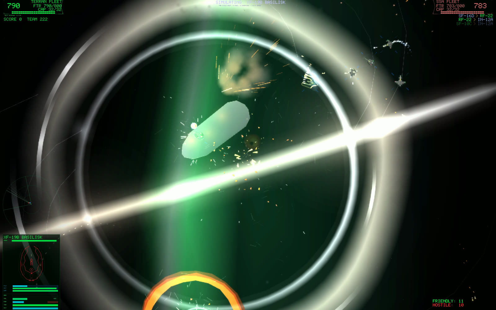 In-game screenshot: Aurora Knives, frame one
