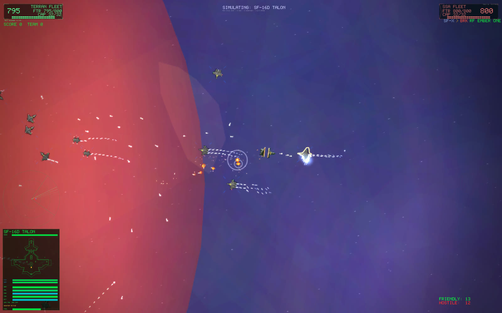 In-game screenshot: Red Giant Hero, frame one