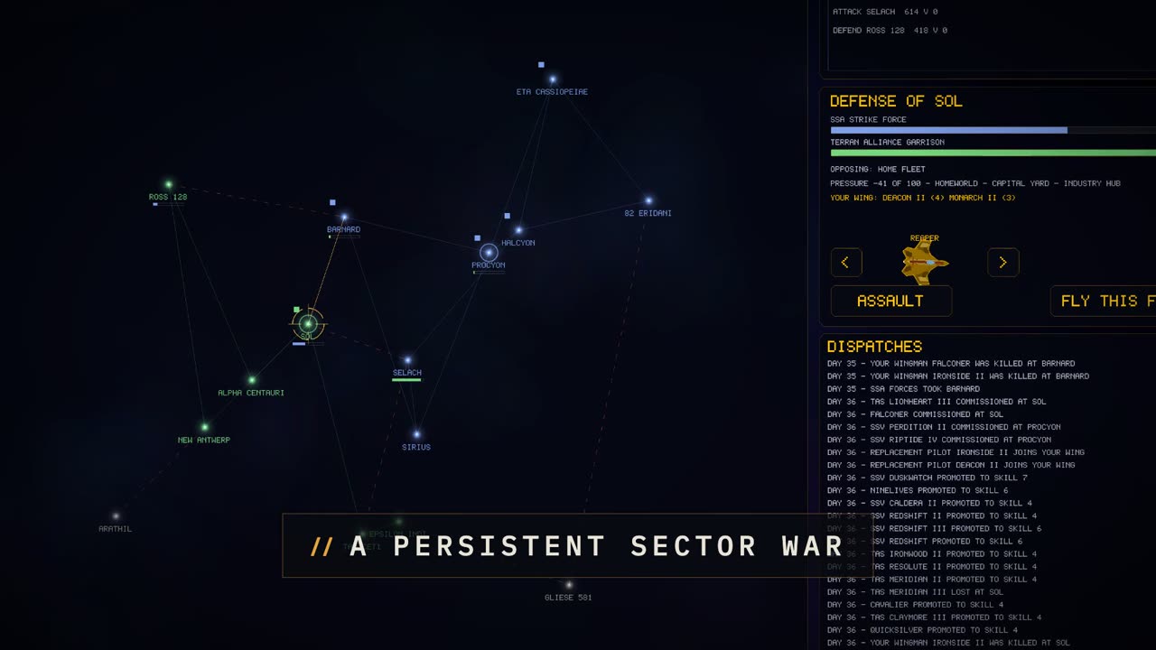 The Eternal War trailer poster: the campaign war room star chart